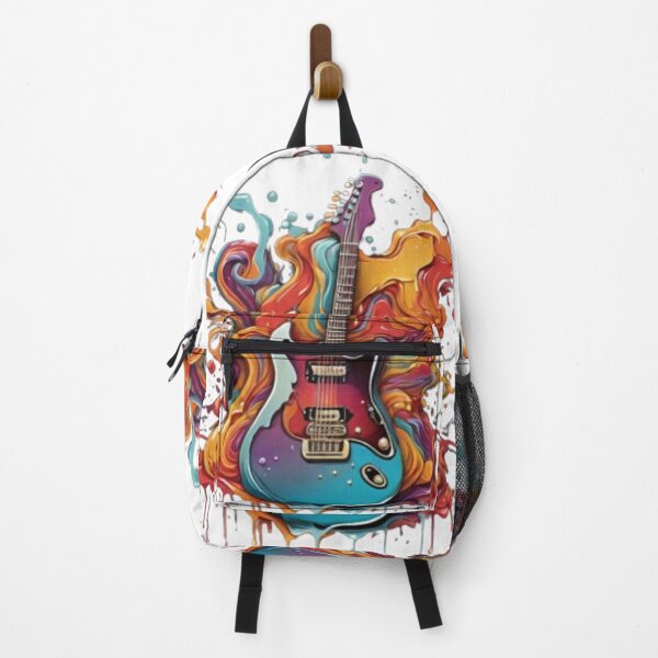 Item preview, Guitar with flowing rainbow colors designed and sold by luna--design.