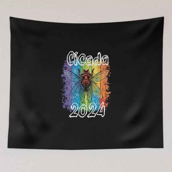 Item preview, "Cicada 2024" Phenomenon,Rainbow design, Tee designed and sold by AI-volution.