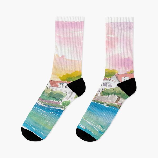 Item preview, Paramaribo Waterkant Surinam Sunset Scene designed and sold by artshop77.