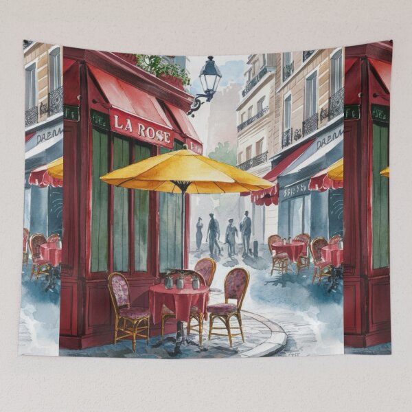Item preview, Paris Cafe Watercolor Illustration … By Carraann designed and sold by CARRAANN.