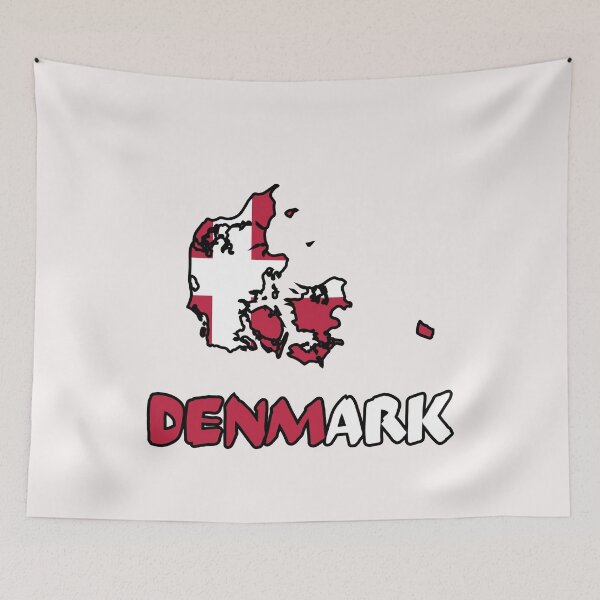 Item preview, Denmark Flag Map designed and sold by AnimalsDH305.