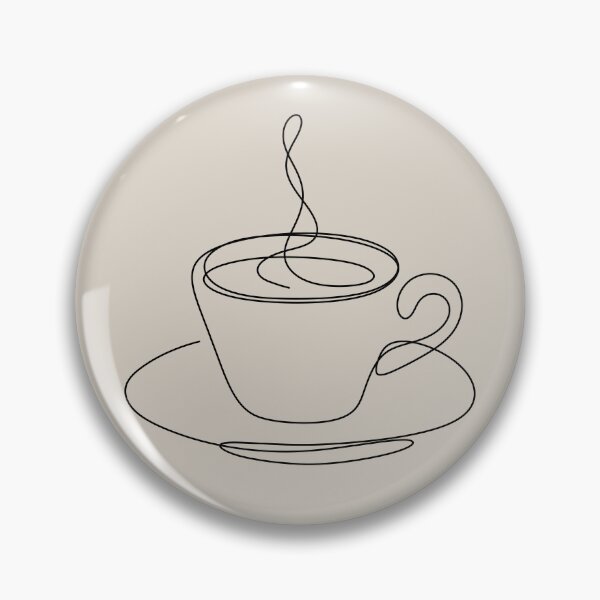 Artikelvorschau, Einstrichzeichnung einer Kaffeetasse entworfen und verkauft von art-by-soma.