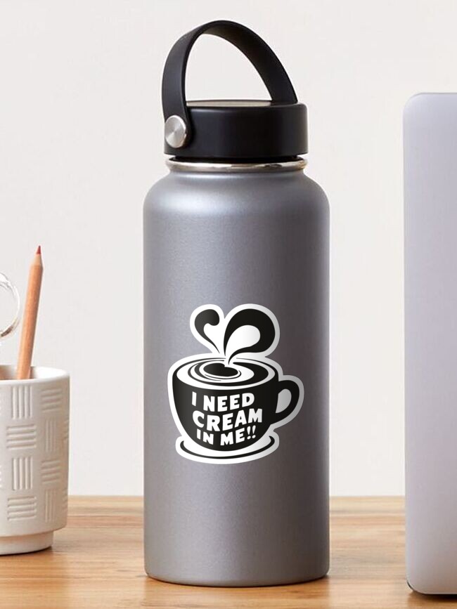Thumbnail 1 of 3, Sticker, Coffee Needs the cream designed and sold by Vixen-Games.