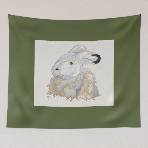 Item preview, Cuddly Arctic Hare Watercolor designed and sold by Angeles M. Pomata.