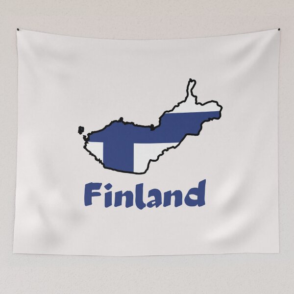 Item preview, Finland Flag Map designed and sold by AnimalsDH305.