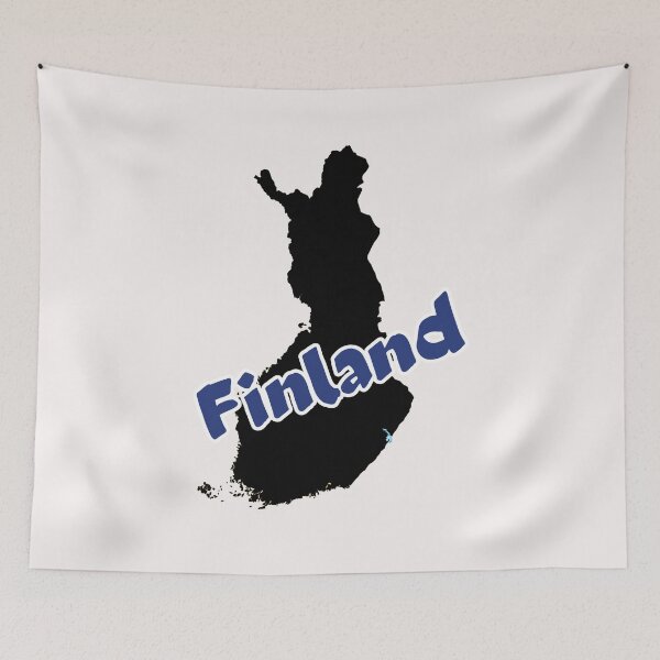 Item preview, Finland Flag Map designed and sold by AnimalsDH305.