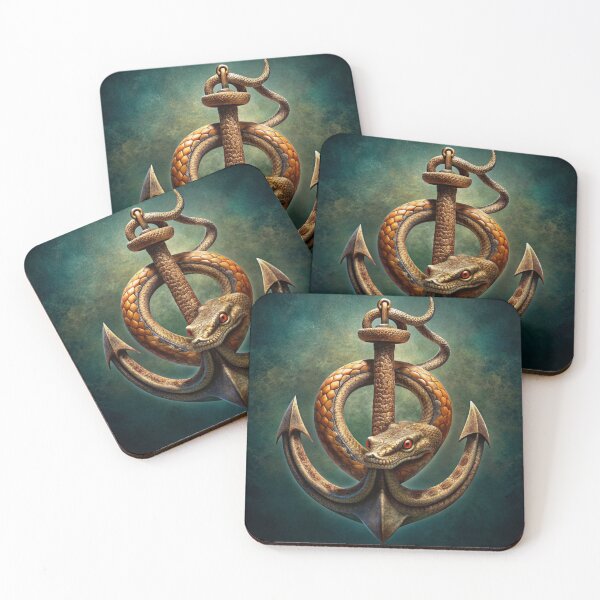 Item preview, Anchor and snake designed and sold by luna--design.