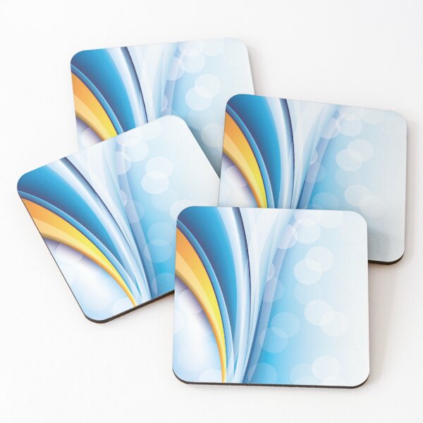 Item preview, Abstract vibrant bright gradient blue and yellow line pattern designed and sold by Jamildesign.