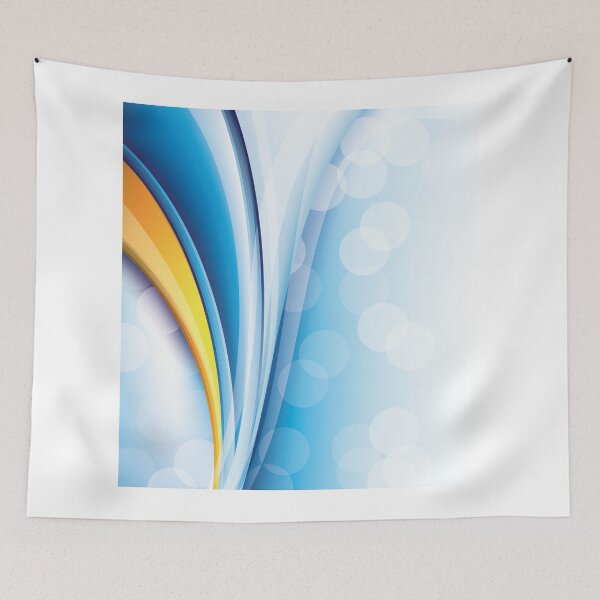 Item preview, Abstract vibrant bright gradient blue and yellow line pattern designed and sold by Jamildesign.