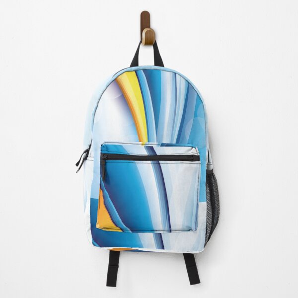 Item preview, Abstract vibrant bright gradient blue and yellow line pattern designed and sold by Jamildesign.