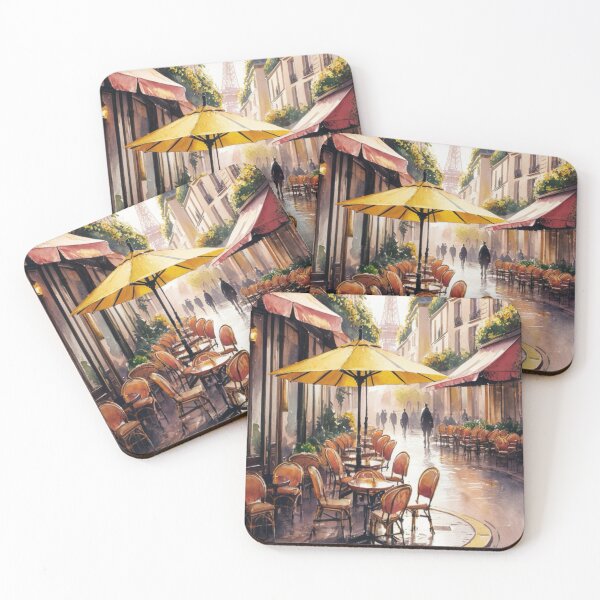 Item preview, Paris Cafe Watercolor Illustration … By Carraann designed and sold by CARRAANN.