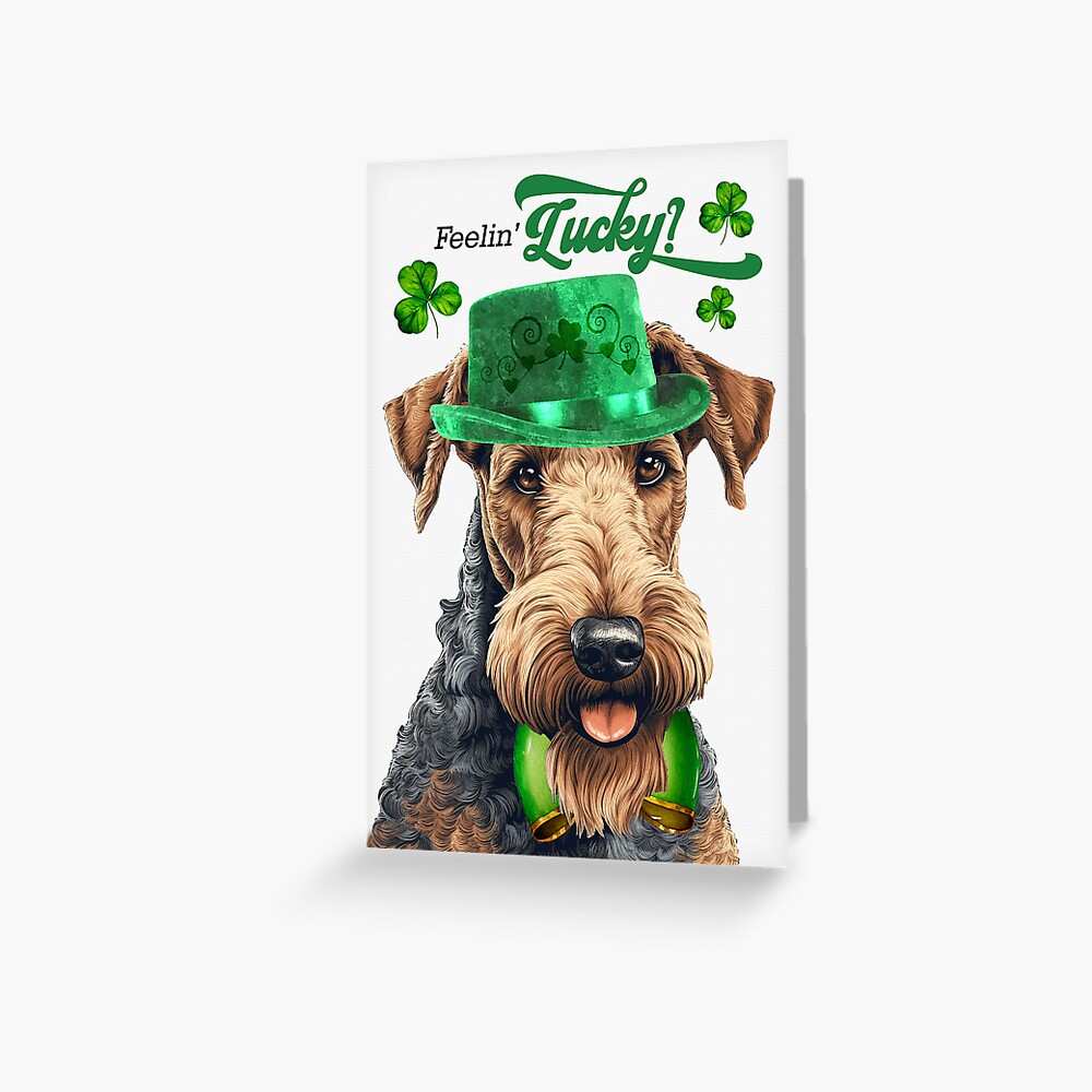 Airedale Terrier Dog St. Patrick's Day