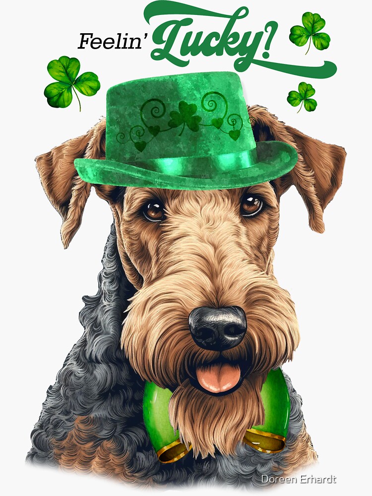 Airedale Terrier Dog St. Patrick's Day
