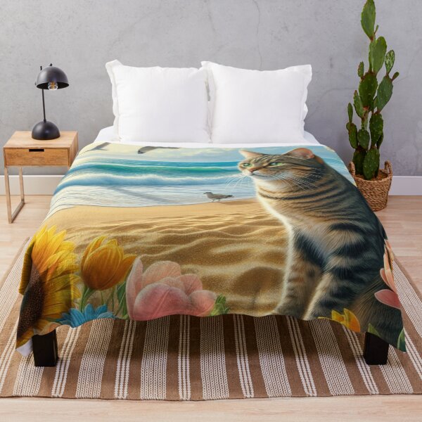 Item preview, Artistic Cat on Beach designed and sold by SilverLook48.