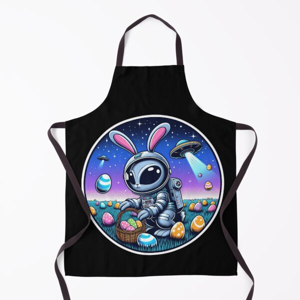 Item preview, ufo rabbit and colorful easter eggs  Easter Funny animals designed and sold by Expressions-Sel.