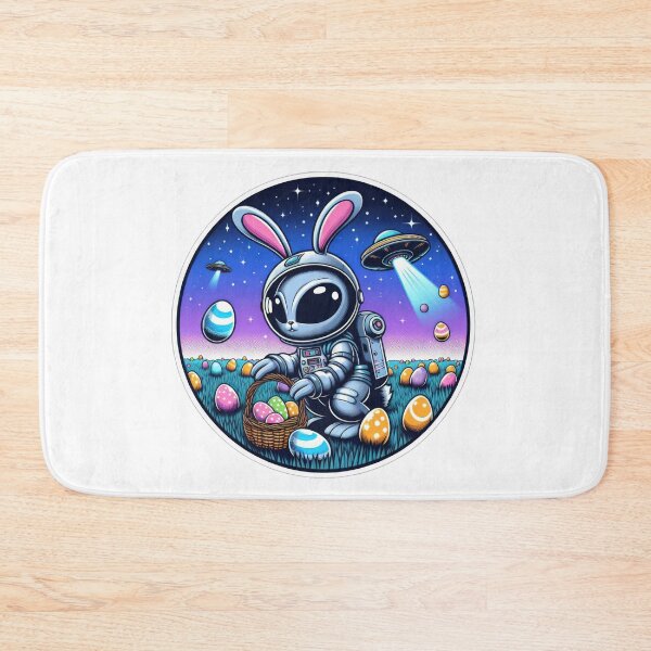 Item preview, ufo rabbit and colorful easter eggs  Easter Funny animals designed and sold by Expressions-Sel.