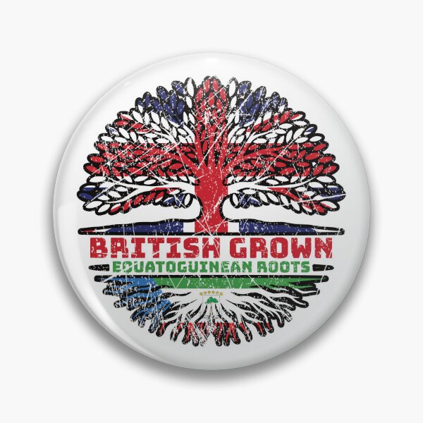 Item preview, Equatorial Guinea Equatoguinean British UK Tree Roots Flag designed and sold by FlagX.
