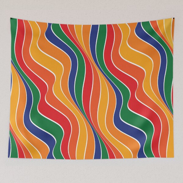 Item preview, Gradient Retro Psychedelic Stripes Pattern 100 designed and sold by DesignsArtColor.
