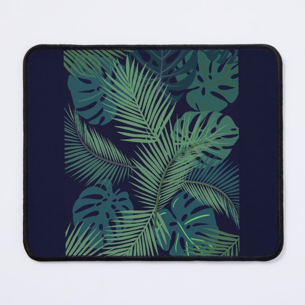 Item preview, modern tropical dark palm leaf pattern navy  designed and sold by cheekylorns.