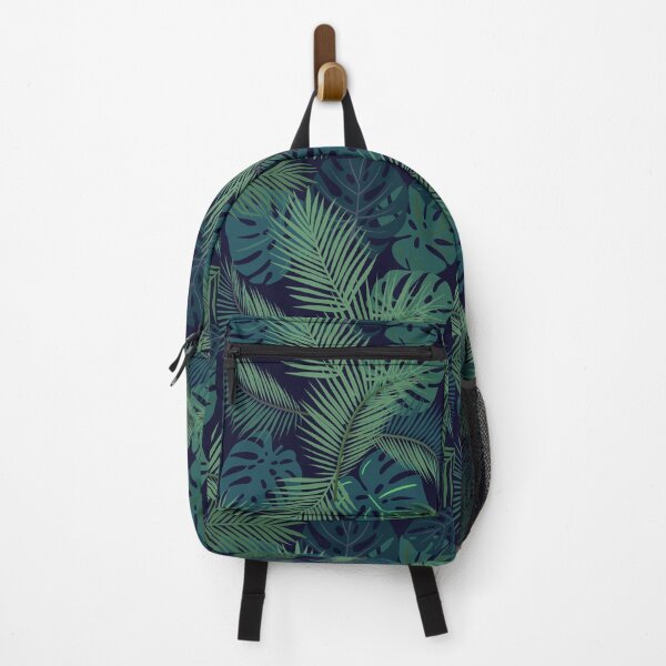 Item preview, modern tropical dark palm leaf pattern navy designed and sold by cheekylorns.