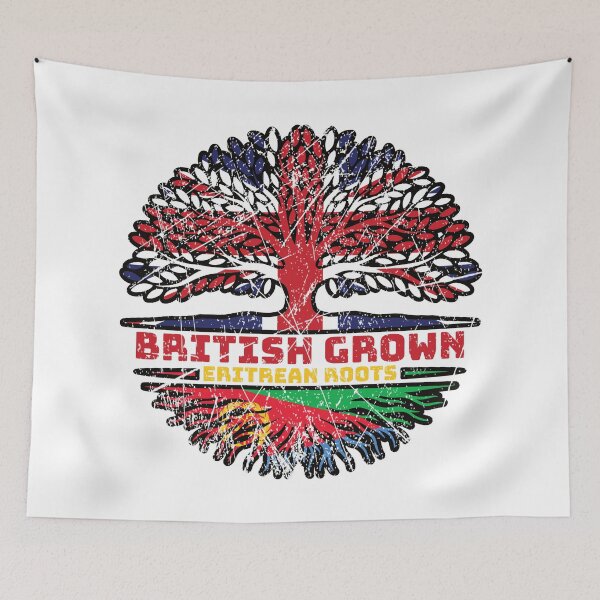 Item preview, Eritrea Eritrean Uk United Kingdom British Tree Roots Flag designed and sold by FlagX.
