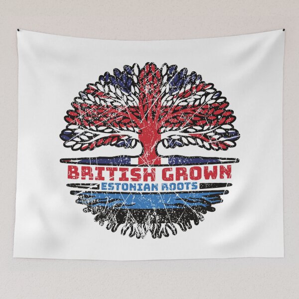Item preview, Estonia Estonian British UK Tree Roots Flag designed and sold by FlagX.