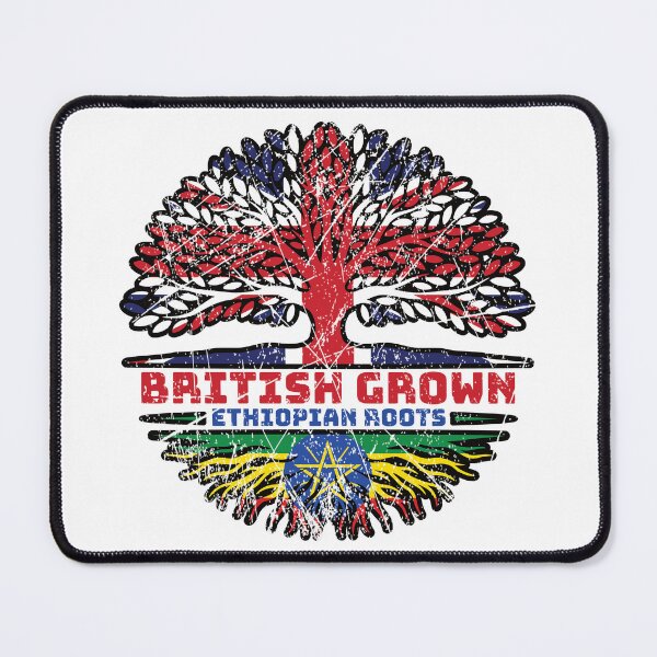 Item preview, Ethiopia Ethiopian Uk United Kingdom British Tree Roots Flag designed and sold by FlagX.