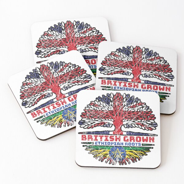 Item preview, Ethiopia Ethiopian Uk United Kingdom British Tree Roots Flag designed and sold by FlagX.