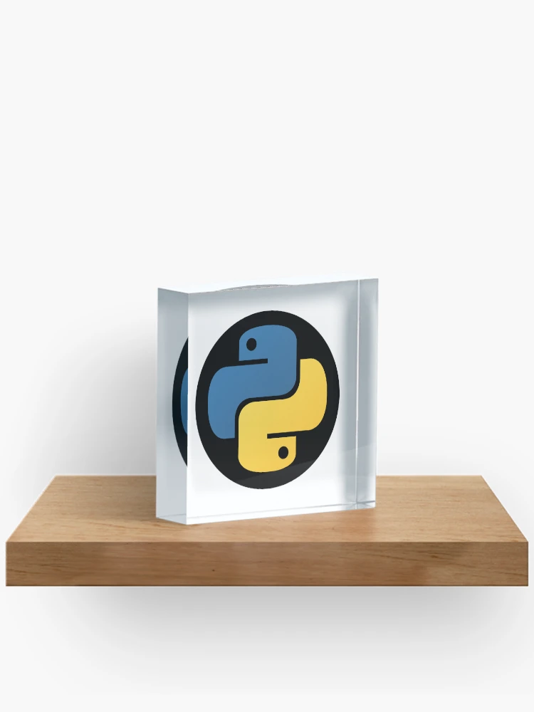 Thumbnail 2 of 5, Acrylic Block, Python Circle - Python Logo designed and sold by Redstrawberry13.