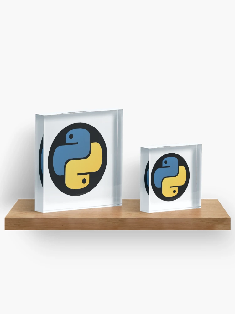 Thumbnail 3 of 5, Acrylic Block, Python Circle - Python Logo designed and sold by Redstrawberry13.