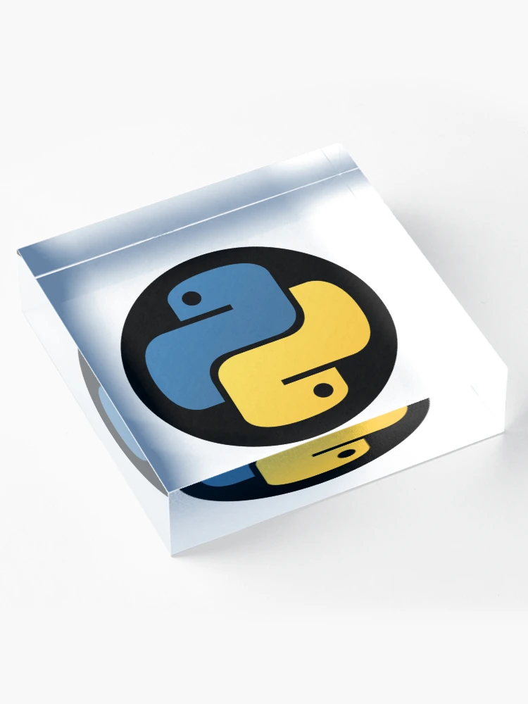 Thumbnail 4 of 5, Acrylic Block, Python Circle - Python Logo designed and sold by Redstrawberry13.