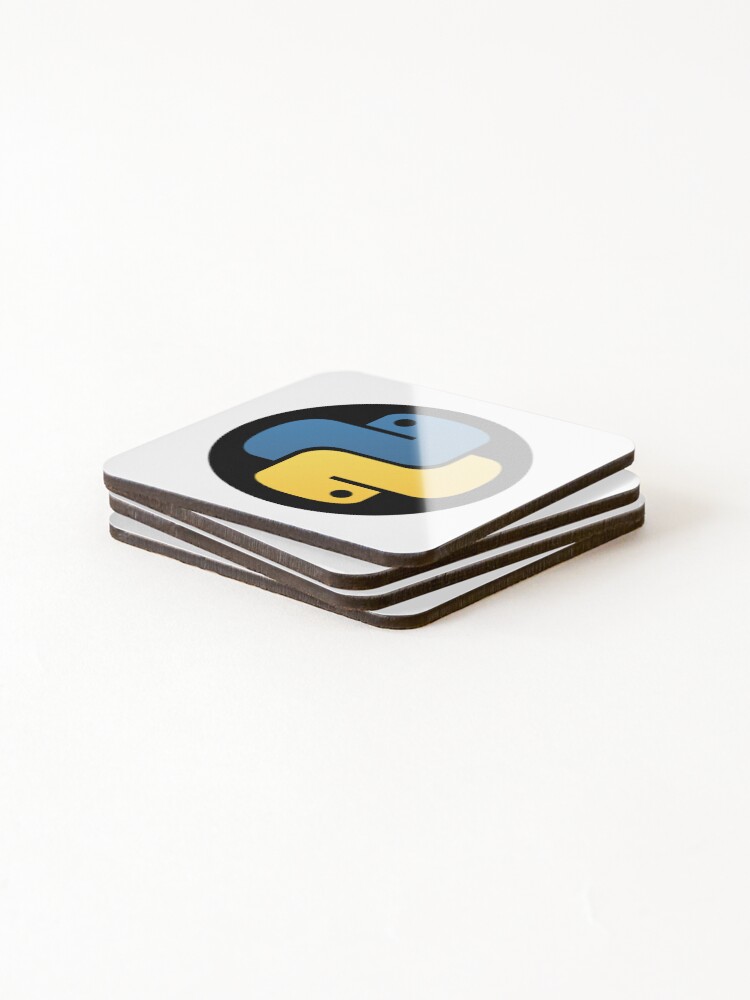 Thumbnail 4 of 5, Coasters (Set of 4), Python Circle - Python Logo designed and sold by Redstrawberry13.