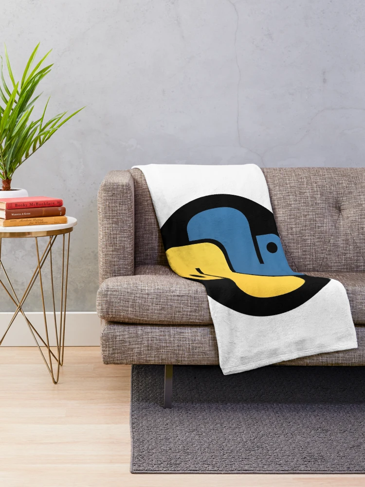 Aperçu 2 sur 6. Plaid avec l'œuvre Cercle Python - Logo Python créée et vendue par Redstrawberry13.