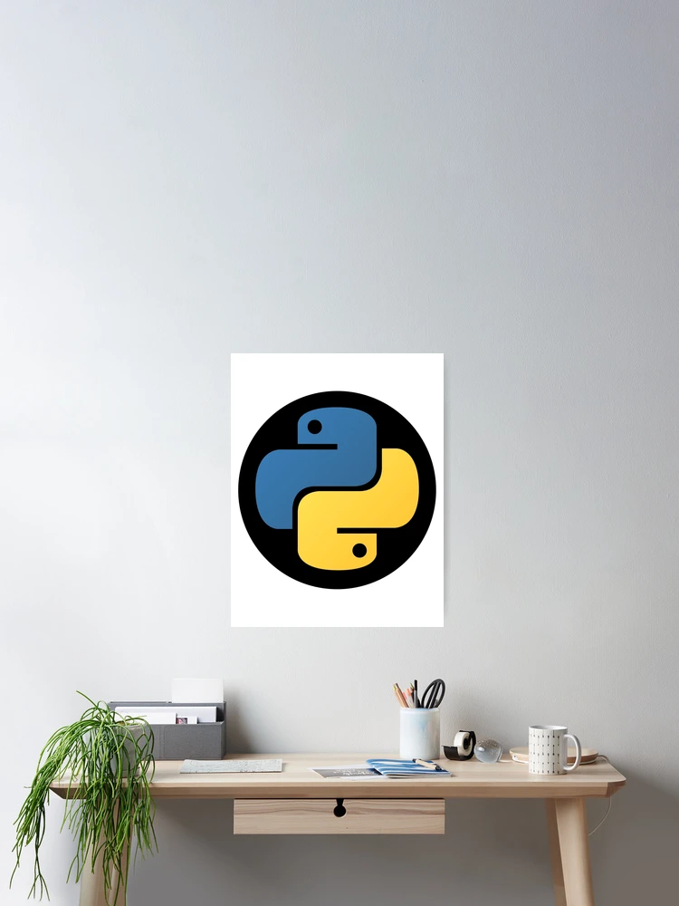Aperçu 2 sur 3. Poster avec l'œuvre Cercle Python - Logo Python créée et vendue par Redstrawberry13.