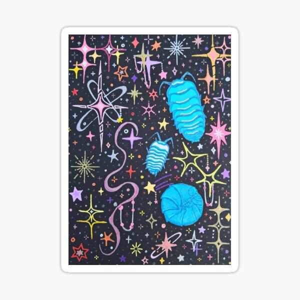 Vista previa del artículo con la obra «Isópodos interestelares», diseñado y vendido por Hallucinogenius.