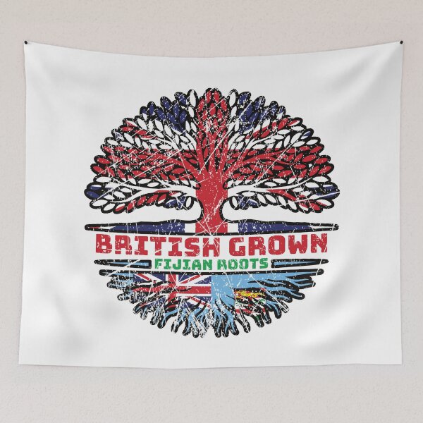 Item preview, Fiji Fijian Uk United Kingdom British Tree Roots Flag designed and sold by FlagX.