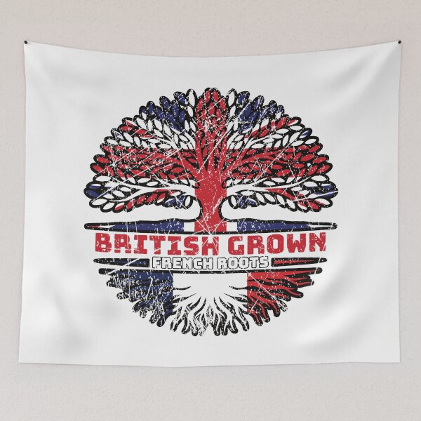 Item preview, France French Uk United Kingdom British Tree Roots Flag designed and sold by FlagX.