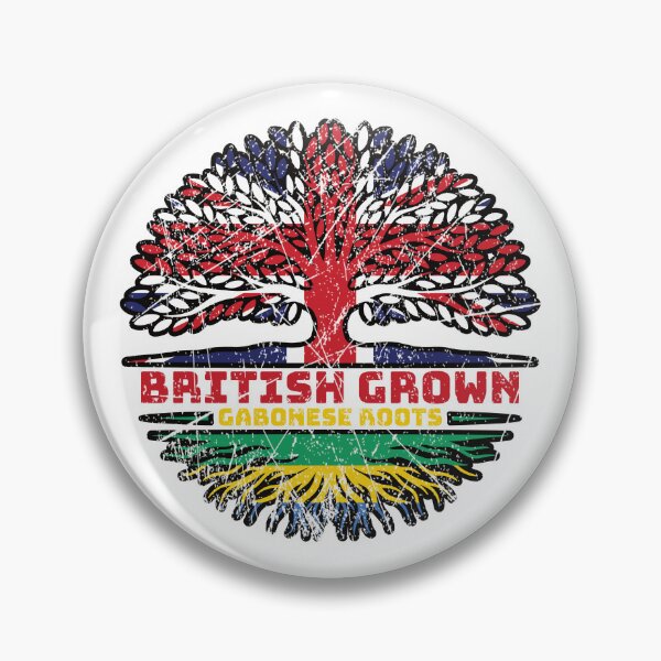 Item preview, Gabon Gabonese British UK Tree Roots Flag designed and sold by FlagX.