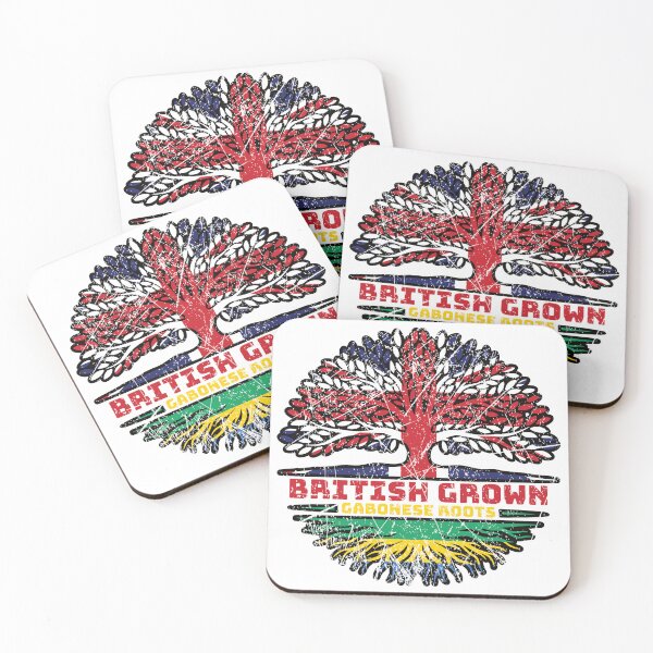 Item preview, Gabon Gabonese British UK Tree Roots Flag designed and sold by FlagX.