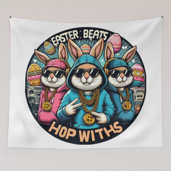 Item preview, hip hop bunnies easter band Easter Funny animals    designed and sold by Expressions-Sel.