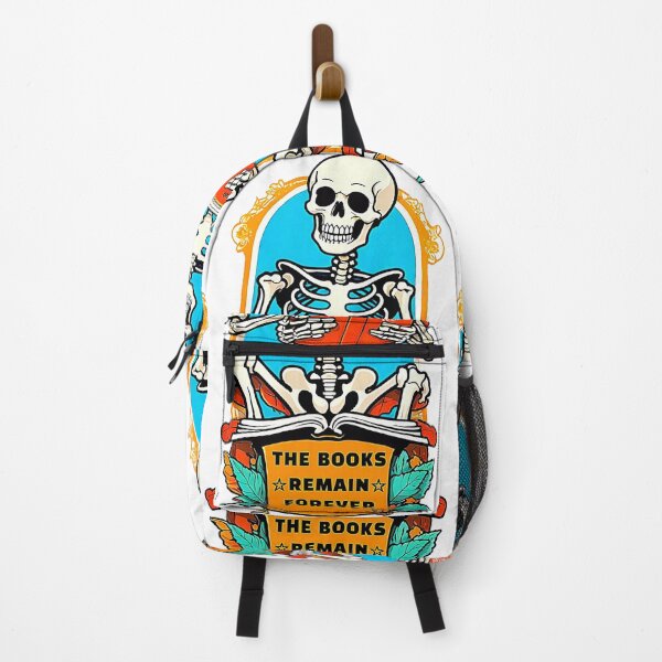 Item preview, Funny Motivational Skeleton THE BOOKS REMAIN FOREVER. designed and sold by Giulivo Store Graphic.