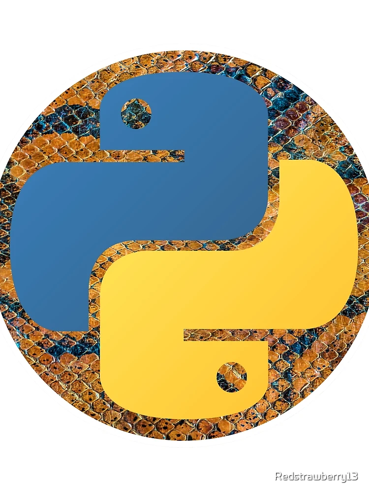 Thumbnail 3 von 3, Tuch, Python-Skin-Logo - Python-Logo designt und verkauft von Redstrawberry13.