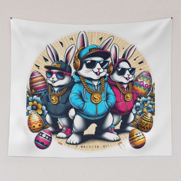 Item preview,  hip hop bunnies band Easter Funny animals    designed and sold by Expressions-Sel.