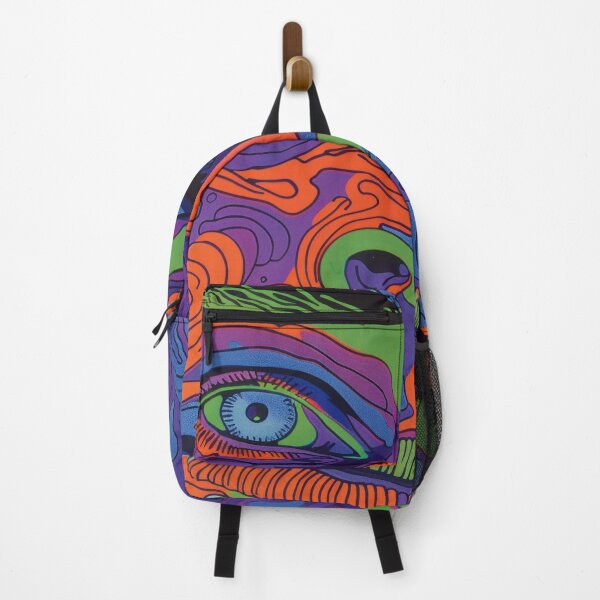 Item preview, Psychedelic Abstract Faces with Vivid Colors and Mesmerizing Eyes designed and sold by Retrocranio.