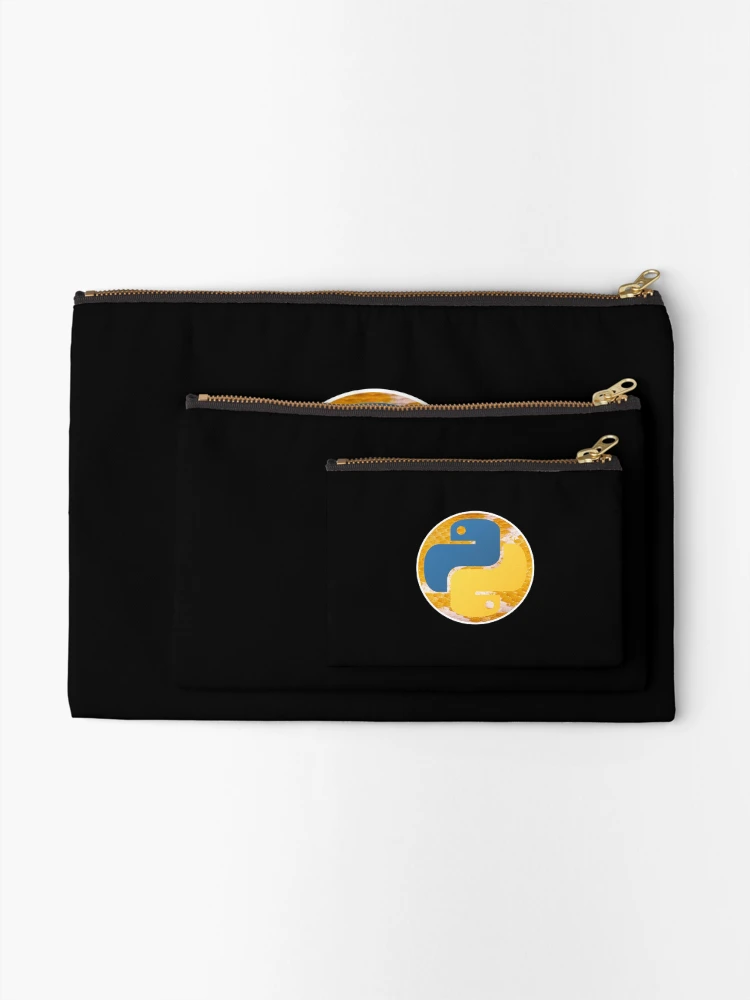 Thumbnail 2 of 4, Zipper Pouch, Python Skin Logo- Python Logo designed and sold by Redstrawberry13.
