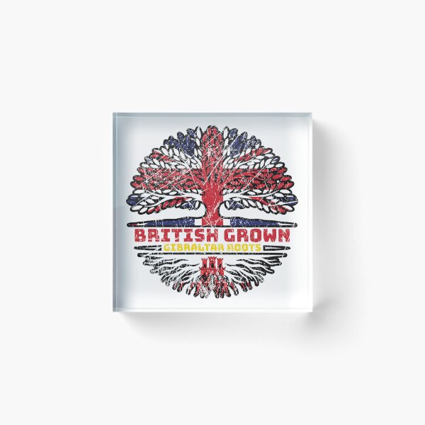 Item preview, Gibraltar Gibraltarian Uk United Kingdom British Tree Roots Flag designed and sold by FlagX.