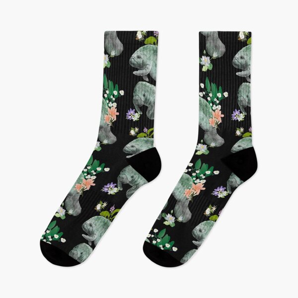 Item preview, Beautiful Manatees With Colorful Flowers Nature Design designed and sold by EarthArtDesigns.