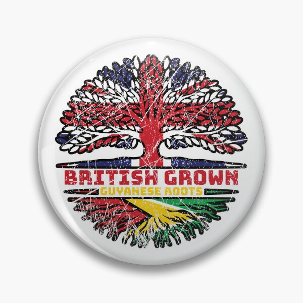Item preview, Guyana Guyanese Uk United Kingdom British Tree Roots Flag designed and sold by FlagX.