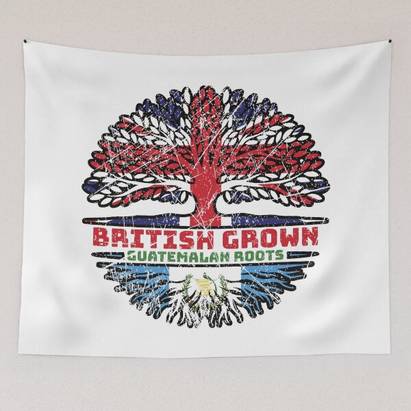 Item preview, Guatemala Guatemalan Uk United Kingdom British Tree Roots Flag designed and sold by FlagX.