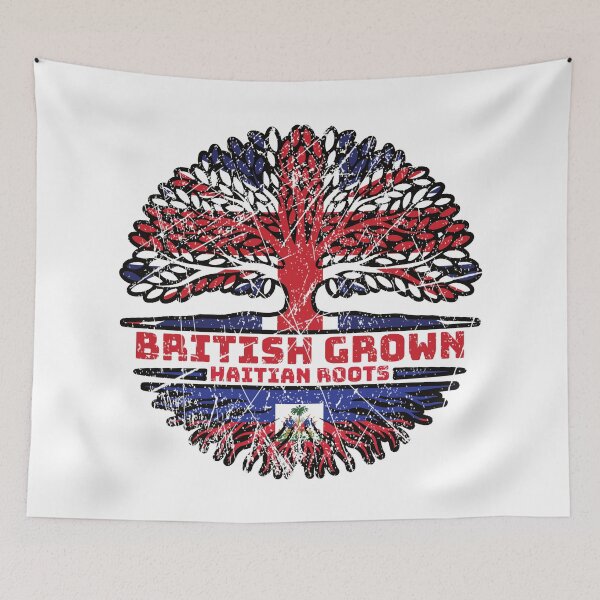 Item preview, Haiti Haitian Uk United Kingdom British Tree Roots Flag designed and sold by FlagX.